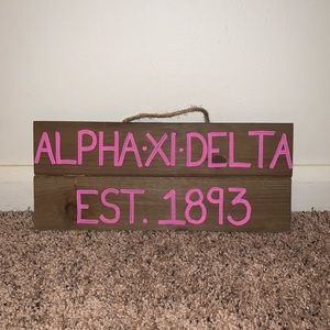 Alpha Xi Delta Wooden Sign